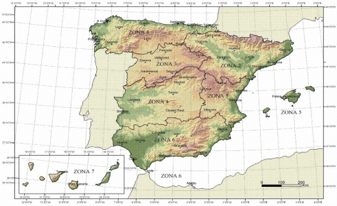 Climatic zones map